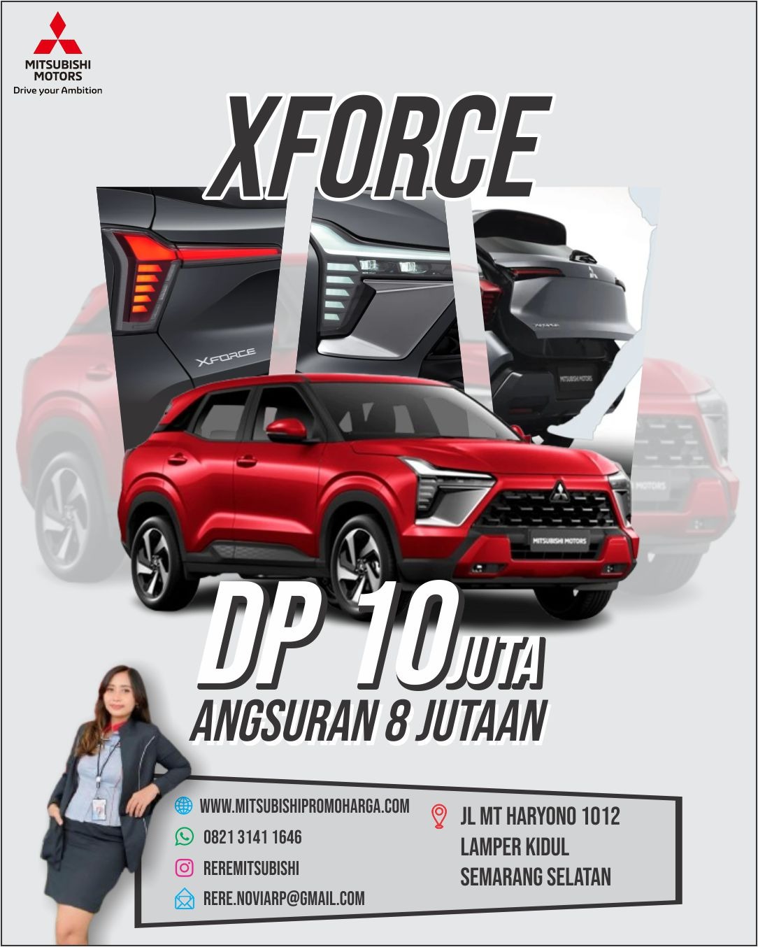 Harga Mitsubishi XFORCE terbaru area Semarang dan Jawa Tengah hari ini