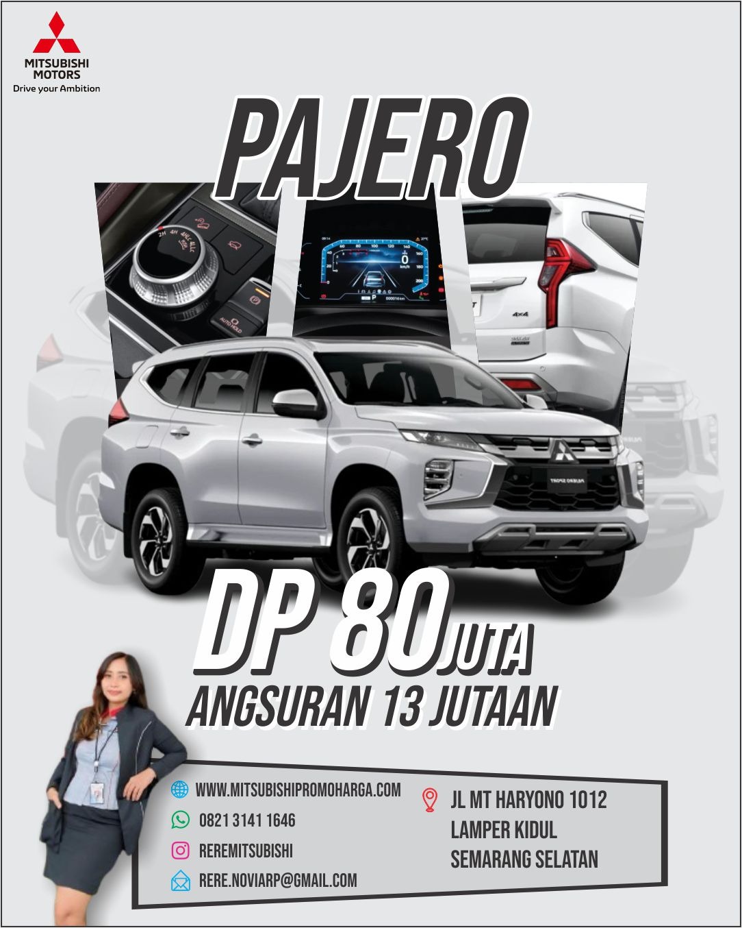 Promo Mitsubishi Pajero Sport Semarang DP 80 Juta Angsuran 13 Jutaan hari ini